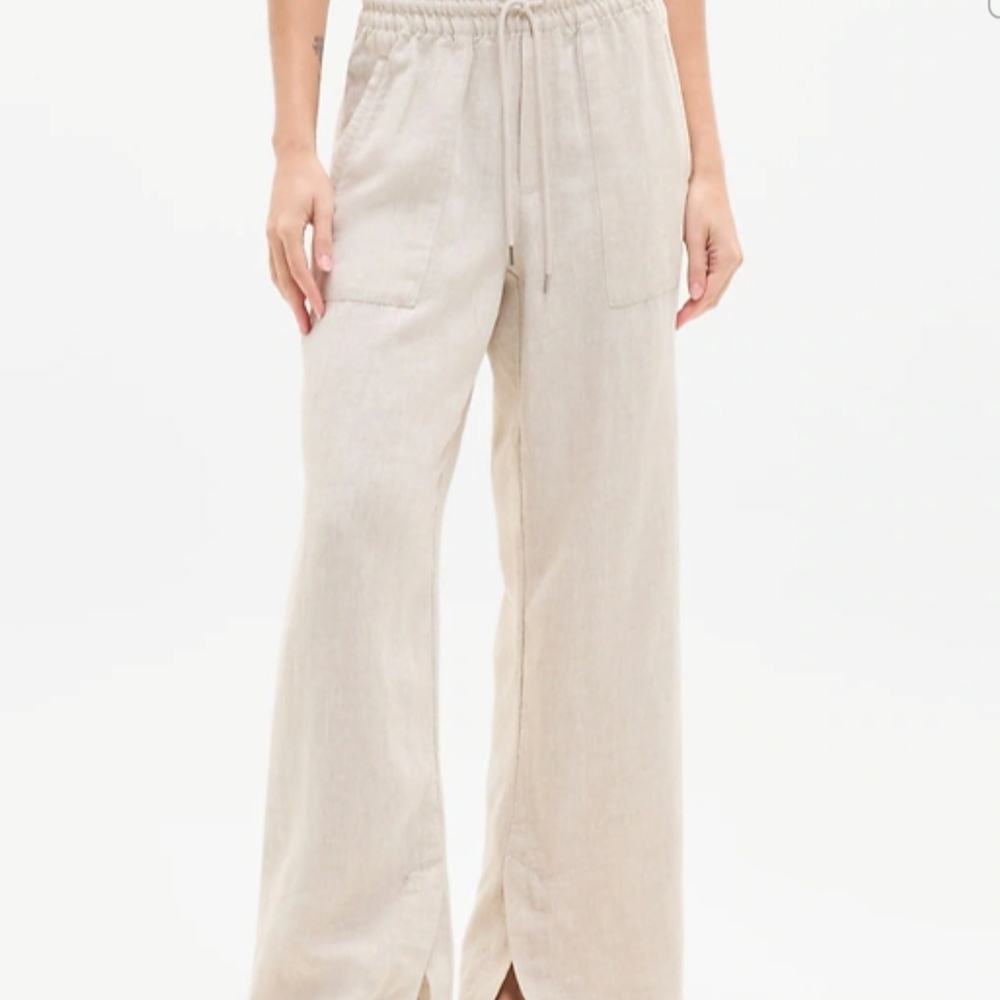 Retreat Linen High Rise Wide Leg Pant